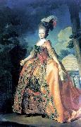 Alexander Roslin Portrait of Grand Duchess Maria Fiodorovna at the age of 18 oil painting